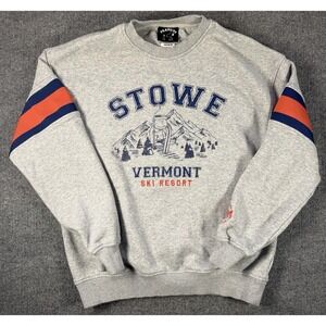 Cotton On Peanuts Snoopy Stowe Vermont Ski Resort Crewneck Sweatshirt Gray XS